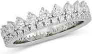 Savvy Cie Jewels Cubic Zirconia Crown Ring in White at Nordstrom Rack, Size 10