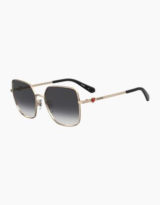 Moschino Womens Moscsun Rectangular - Rose Gold - Size: ONE size