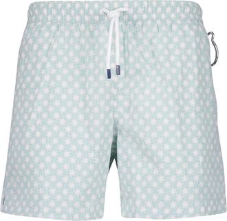 Fedeli Geometrisch Patroon Zwemshorts Groen - Heren - Strandmode - Groen - 3XL - Polyester - Badmode