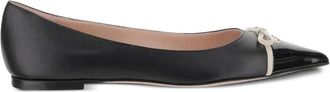 Valentino Garavani Zwarte VLogo Signature Platte Schoenen - Dames - Ballerinas - Zwart - 38 EU - Schoenen