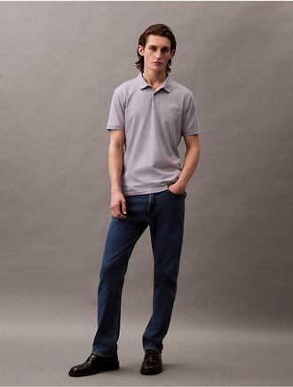 Calvin Klein Mens Liquid Touch Polo Shirt - Purple - 2XL