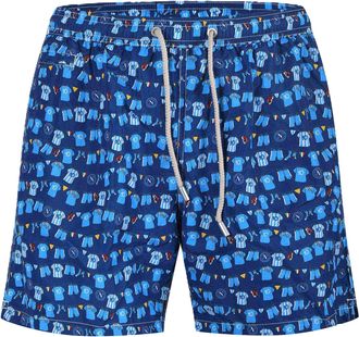 MC2 Saint Barth Blue Fantasy Cotton Swim Shorts