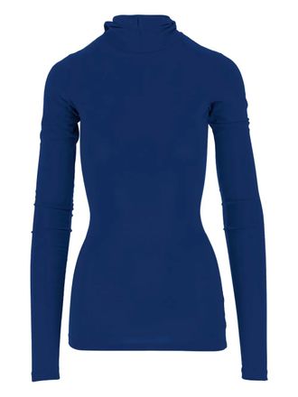 Darkpark high-neck hooded top - Blue