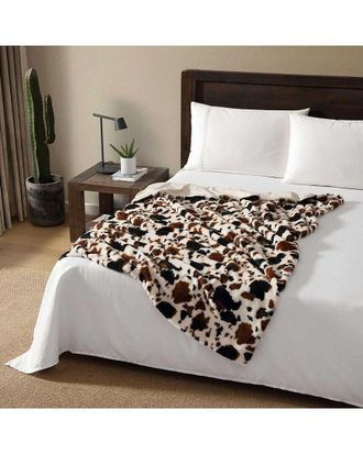 Wrangler Spotted Cow Solid Throw Blanket