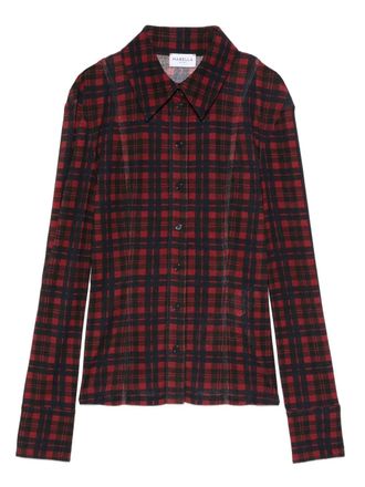 Marella Geruit blouse - Rood