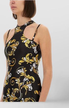Versace Jeans Couture mini dress outline baroque print