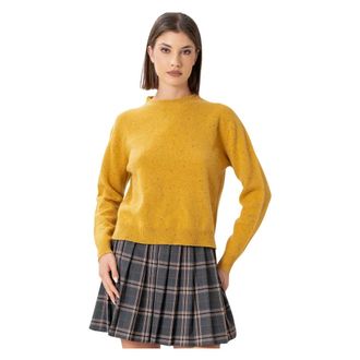 Kocca Round-neck Knitwear, female, Yellow, M, Ribbed Neck Jumper