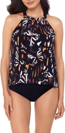 Magic Suit By Miraclesuit Chrysalis Esme Tankini Top in Black/Multi at Nordstrom, Size 16