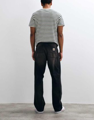 Carhartt Work in Progress jeans Simple relaxed straight fit con lavaggio nero