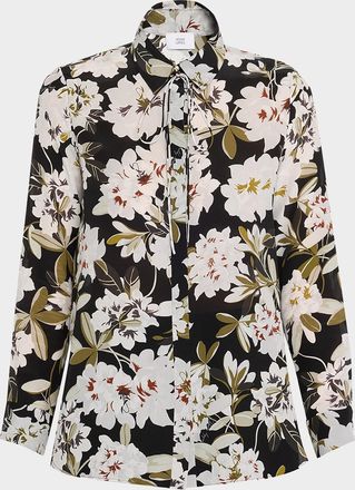 Adam Lippes Mathias Floral-Print Crepe De Chine Shirt