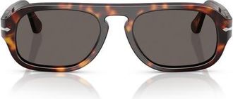Persol 54mm Pilot Sunglasses in Havana/dark Grey at Nordstrom