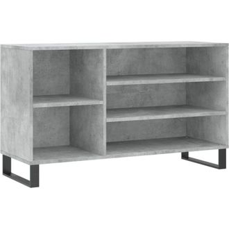 vidaXL Vidaxl - Mueble Zapatero Madera Contrachapada Gris Hormig&oacute;n 102x36x60 Cm