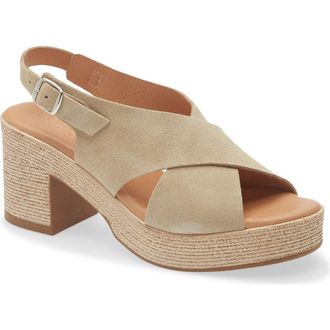 Cordani Marianne Slingback Platform Sandal in Dune Suede at Nordstrom, Size 8.5Us