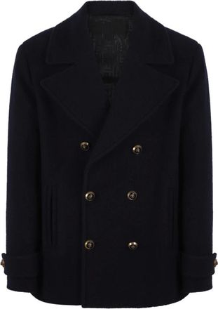 Balmain Hombre, Abrigos, Azul, Talla: L