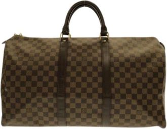 Louis Vuitton Pre-owned Weekend Bags, female, Brown, Size: ONE SIZE Pre-owned Keepall 50 Boston Bag
