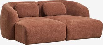 Sklum Sof&aacute; Modular Chaise Longue De 2 Piezas En Chenilla Coquette Sklum