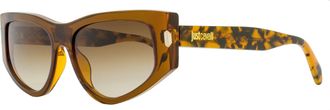 Just Cavalli Unisex Square Cat Eye Sunglasses SJC034 06X5 Brown/Havana 55mm