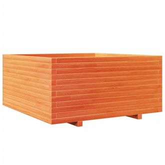 Berkfield Home Garden Planter Wax Brown 100x100x49.5 cm Solid Wood Pine