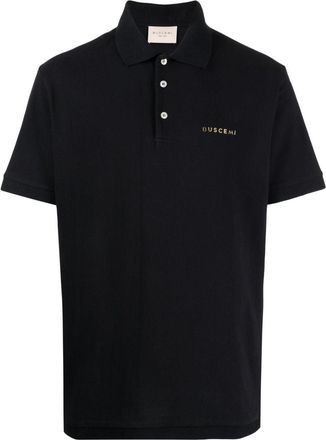 Buscemi logo-plaque cotton polo shirt - men - Elastane/Cotton/Cotton - L - Blue