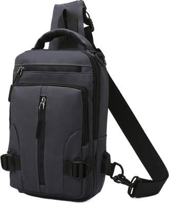 Generic Sling Bag - Waterproof Anti-Theft Shoulder Bag for Commuting, Camping Purse with Multi-Pocket Organizer, Daily Backpack for Business, Leisure, Sports,