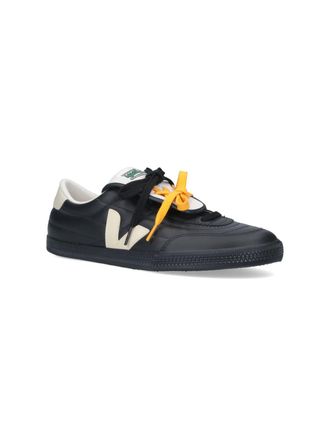 Veja Two-Tone Leather Sneakers - Black