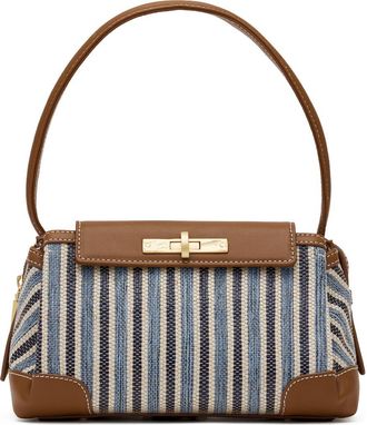 Hammitt Medium Shoulder Bag in Cabana Blue/Brushed Gold at Nordstrom