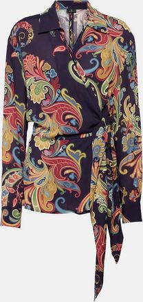 Etro Printed wrap top