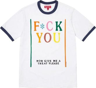SUPREME x Mike Kelley SS26 Ringer T-Shirt White SUP-SS26-176-WHT