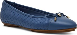 Anne Klein Luci Cap Toe Ballet Flat in Blue at Nordstrom, Size 5.5