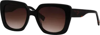 Brendel eyewear Sonnenbrille BRENDEL EYEWEAR Modell 906205, Damen, schwarz, gemustert, leicht gl&auml;nzend, Sonnenbrillen Sonnenbrille, Form Karree/Eckig, Logoschriftzug 