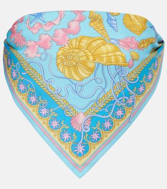 Versace Underwater Barocco twill bandeau top