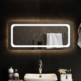 vidaXL Espejo De Ba&ntilde;o Con Led 90x40 Cm Vidaxl