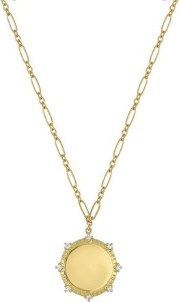 Bony Levy BL Icon Medallion Pendant Necklace in 18K Yellow Gold at Nordstrom
