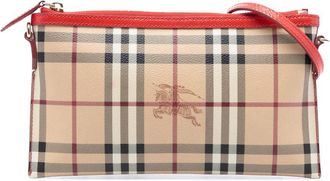Burberry Pre-owned Burberry Haymarket Check Coated Canvas Peyton Crossbody Ladies XO10Y4Q2AD5EXNNM