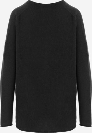 Allude Womens Cashmere Sweater Black