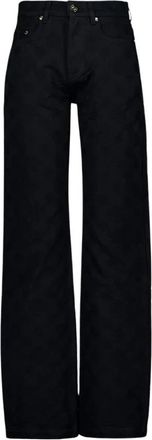 Casablanca Straight Fit Monogram Denim Jeans - Dames - Loose Fit Jeans - Zwart - W30 - Denim - Jeans