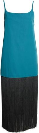Alaia Fringe Slipdress in Emeraude at Nordstrom, Size 10 Us