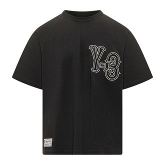 Yohji Yamamoto T-Shirts, male, Black, Size: S Elite 5 GFX Short Sleeve T-Shirt