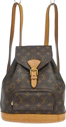 Louis Vuitton Vintage Montsouris Monogram Canvas Brown Canvas Backpack Bag (Pre-Owned)