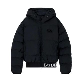 Emporio Armani Winter Jackets, male, Black, Size: 2XL Bomber Jacket