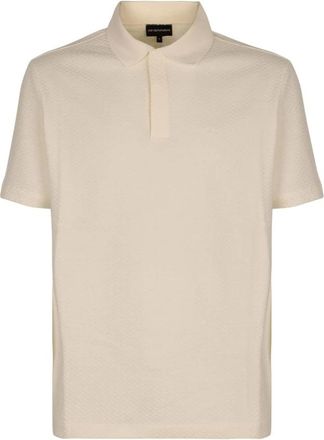 Emporio Armani Polo shirt van katoen - Heren - Polos - Beige - 2XL - Katoen - Tops