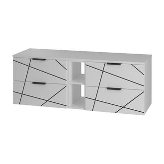 Petits Meubles Mueble bajo lavabo 140cm paneles de melamina y mdf blanco