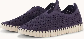 Ilse Jacobsen Womens Tulip Slip On Flats In Navy