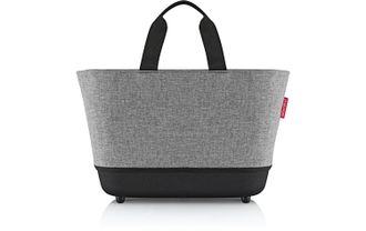 Reisenthel Shopper REISENTHEL Shoppingbasket, Damen, Gr. B/H/T: 48cm x 28cm x 33cm, schwarz (schwarz, silbergrau), Polyester, Taschen Shopper