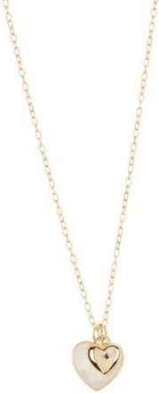 Argento Vivo Double Heart Pendant Necklace in Gold at Nordstrom Rack