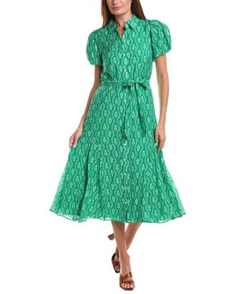 CeCe by Cynthia Steffe Puff Sleeve Midi Shirtdress