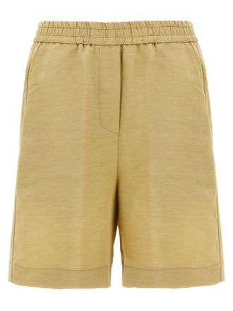 Nude Leinen -Bermuda -Shorts