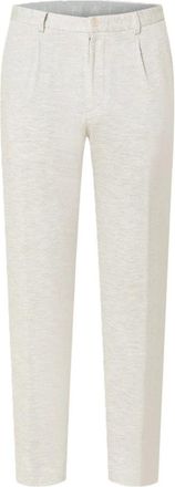 Baldessarini Broeken, Heren, Wit, L, Katoen, Mannen Zigzag Patroon Licht Grijs Beige Broek