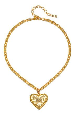 Sequin The Celeste Initial Pendant Necklace in Gold - M at Nordstrom