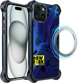 OEM Funda Ibizu Dropguard Ultra Para Iphone 15 Plus Con Magsafe, Mapas Del Mundo, Nueva York